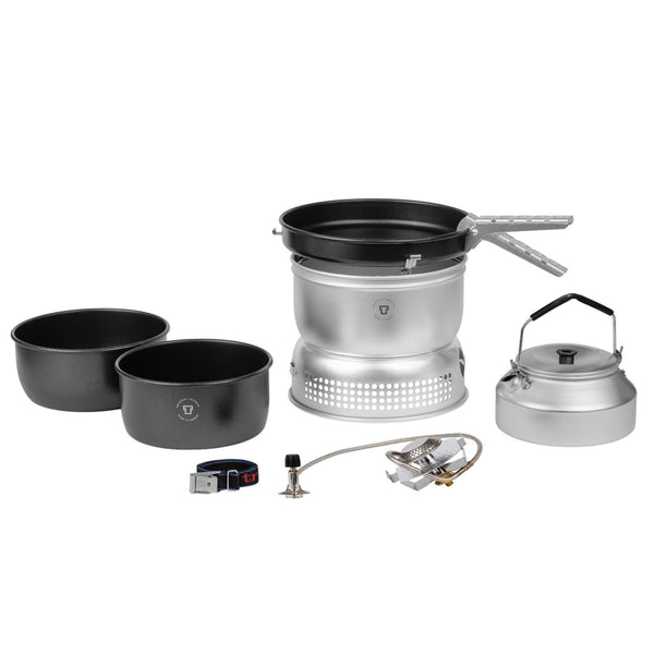Trangia spis set matlagning utomhus kompakt kit aluminium non-stick pannkokare kruka