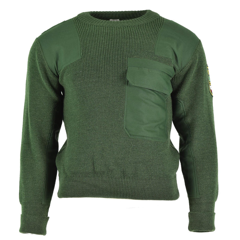 Äkta tyska armé trupper tröja grön pullover militär fråga bdu jumper ny