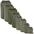 Original Scottish Military Dry Bags 1L–40L Roll Top Quick Release Spänne Olive