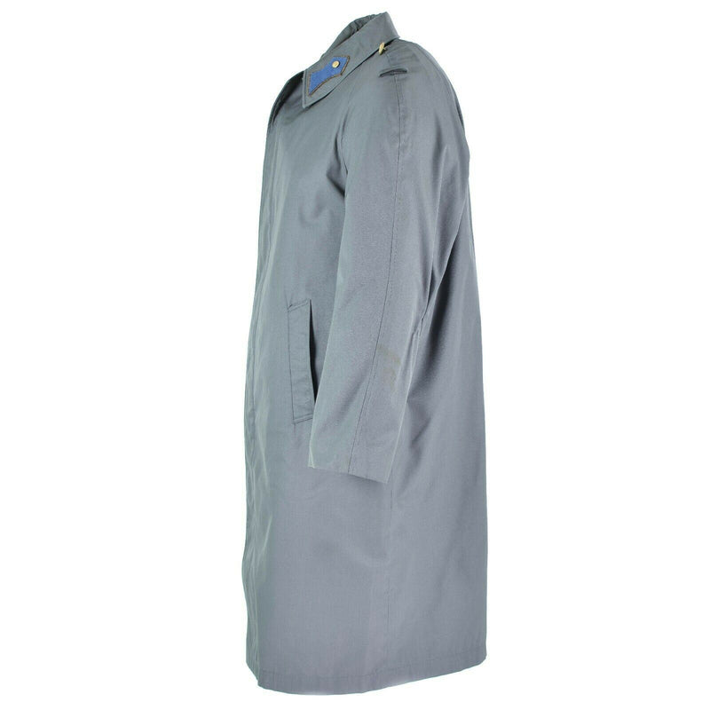 Äkta österrikiska armérock trenchcoat militär fråga lång grå jacka