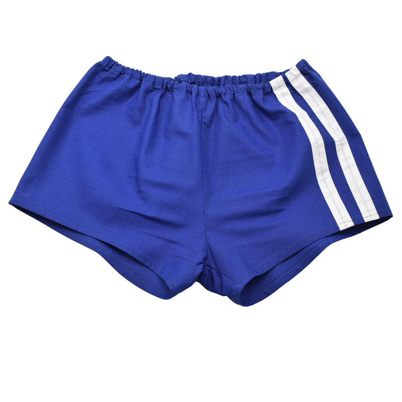 Original tjeckiska militärblå korta sportshorts män elastiska midja nya
