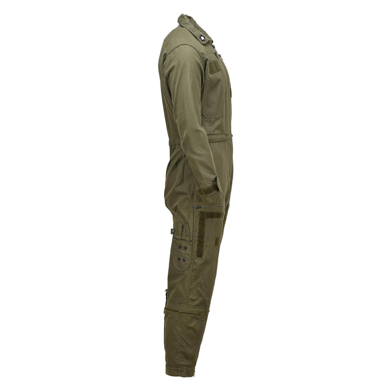 Äkta italienska arméomslag flygdräkt militär oliv jumpsuit aramid