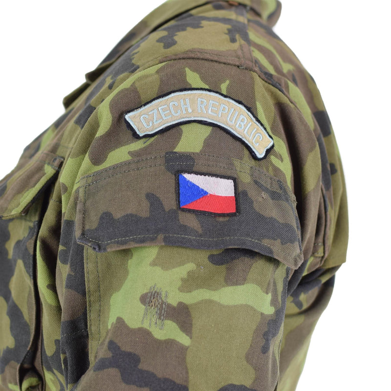 Original tjeckiska armé trupper fältjacka blad camo mönster parka militäröverskott