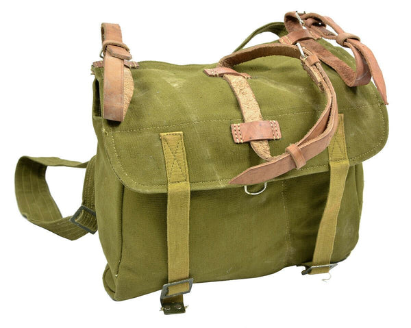 Äkta rumänska armébrödpåse militäröverskott olivduk Haversack od