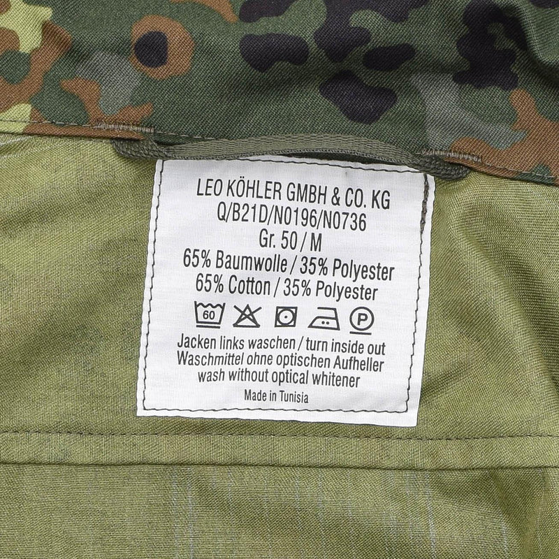 Leo Kohler Military Combat Flecktarn Camo Tactical Shirts Army Forces Troops
