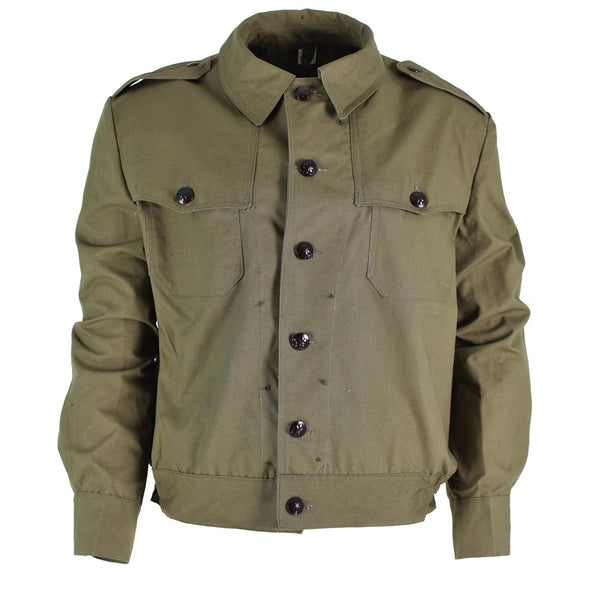 Original Bulgarian Army Field Troops Canvas Ike Jacket OD Militäröverskottsproblem