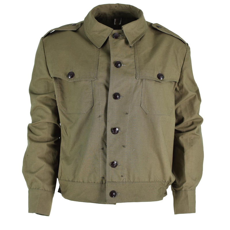 Original Bulgarian Army Field Troops Canvas Ike Jacket OD Militäröverskottsproblem