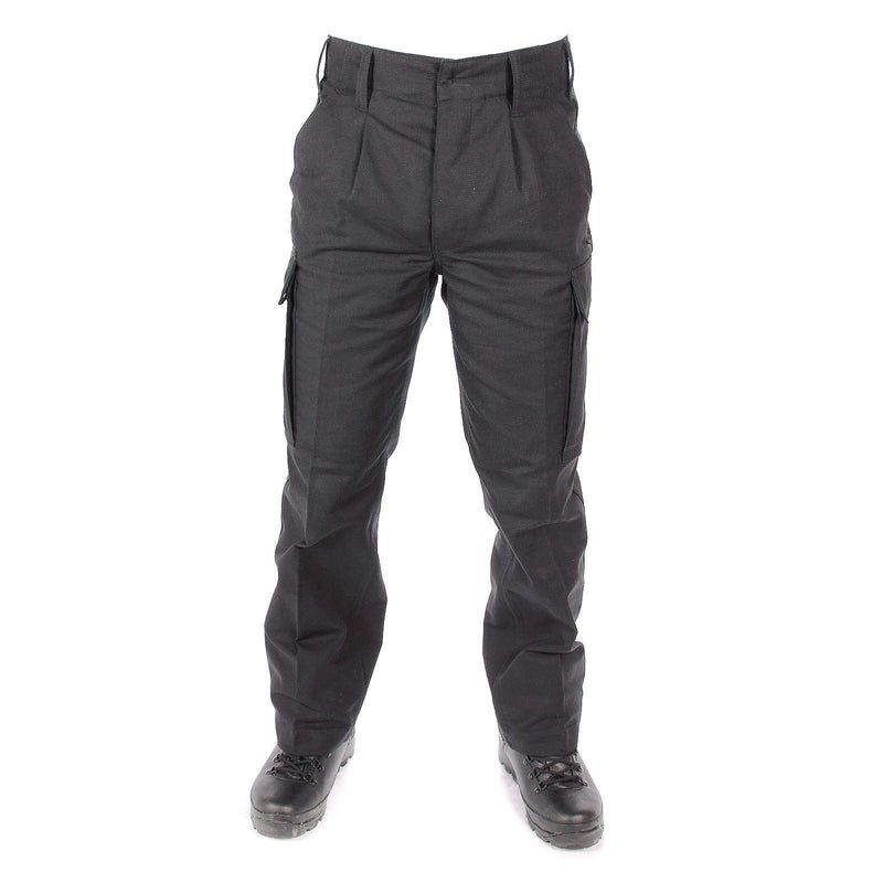 Äkta tyska arméutgåva Molskin Pants Field Combat BW Black Byxor Ny