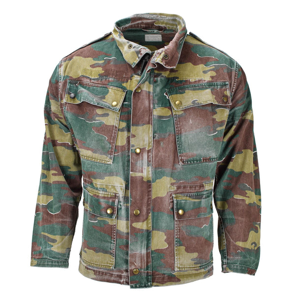 Original Belgien Military M56 Jigsaw Camouflage Jacket Field Combat Troops Army