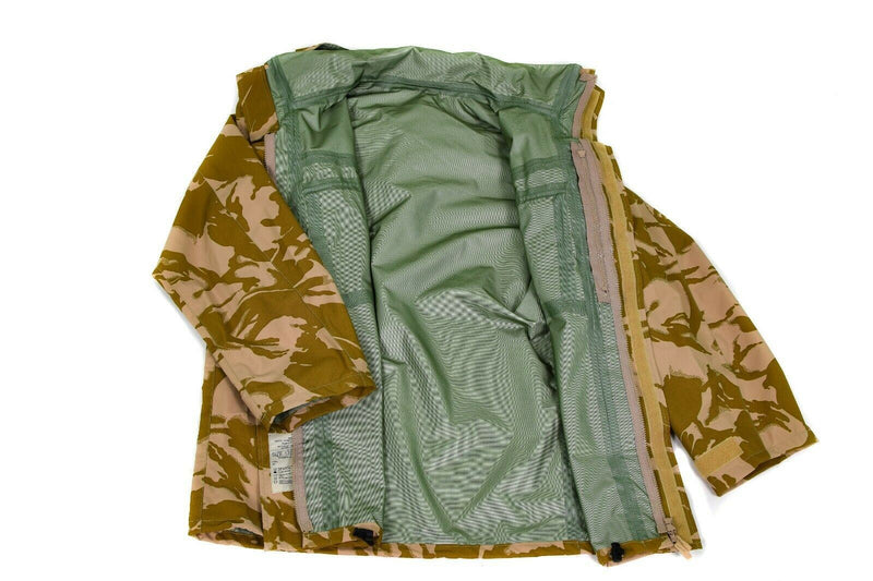 Äkine British Army Combat Jacket Desert Camo MVP Goretex Waterproof Rain New