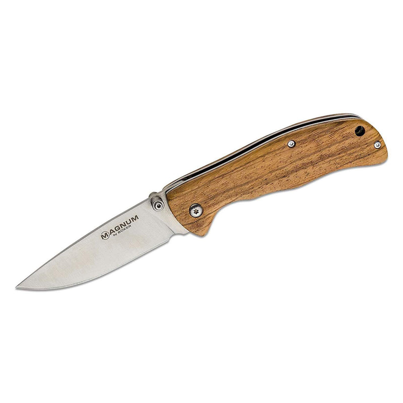BOKER Backpacker pocket knife uncoated stainless steel wood handle
