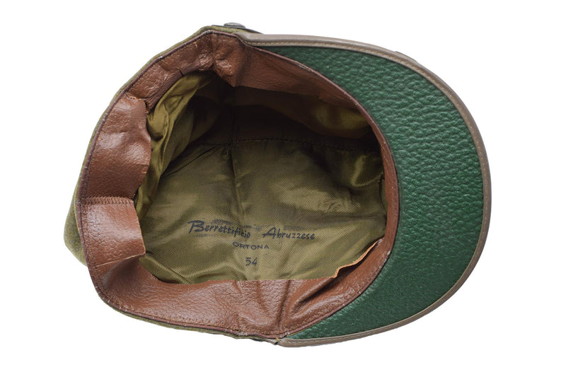 Original italiensk militär snapback -fältlock olivull lättvikt vintage