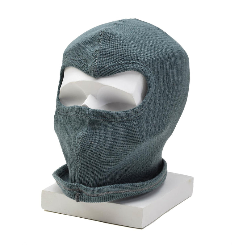 Original Swiss Military Wool Balaclava Lightweight Warm Winter Mask Elastic Grey