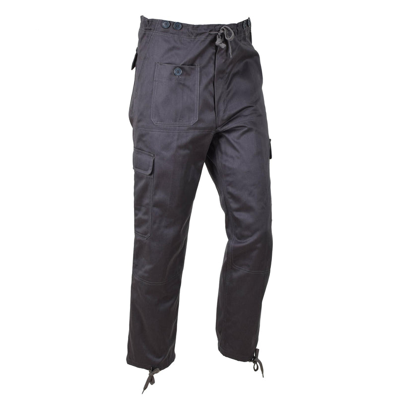Äkta danska M71 Army Grey Work Pants Justerbar midje vintage byxor nya