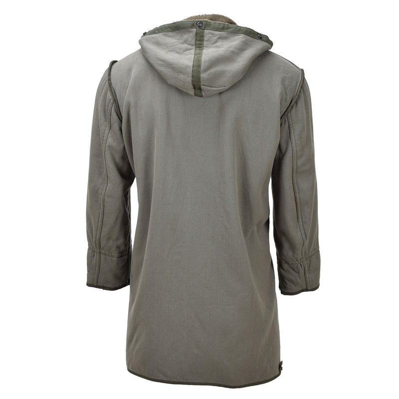 Original tyska militären Long Parka faux päls foder Thermal Hooded Army Olive