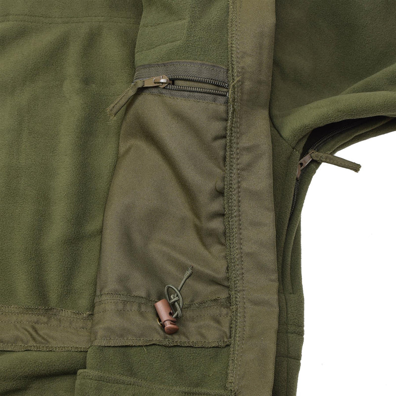Blochl märke österrikisk militär stil fleece jacka hög hals full zip andas