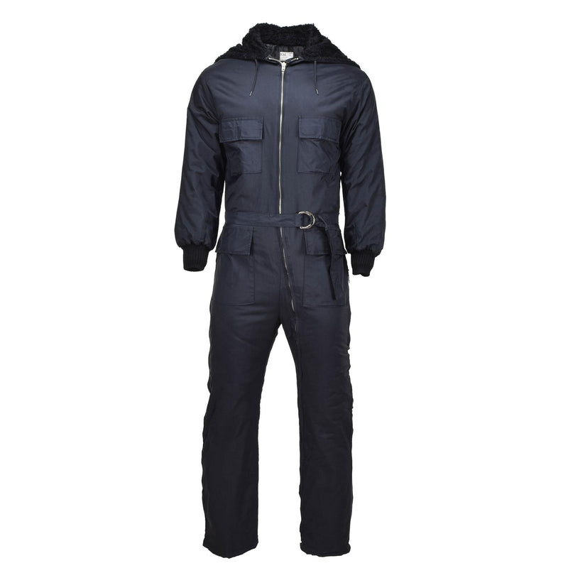 Original Dutch Military Winter Coverall faux päls huva varm jumpsuit totalt sett