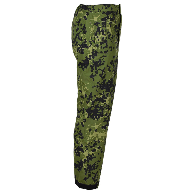 Original dansk militär camo m84 regnbyxor vattentäta elastiska byxor nya
