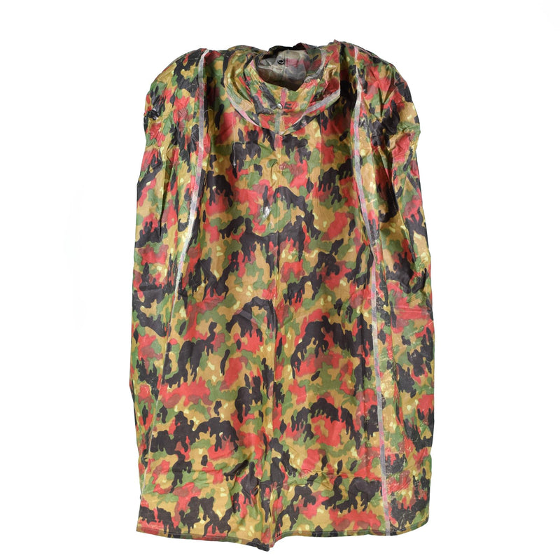 Original Swiss Army Troops Camo Tactical Plastic Poncho Alpenflage Mönster