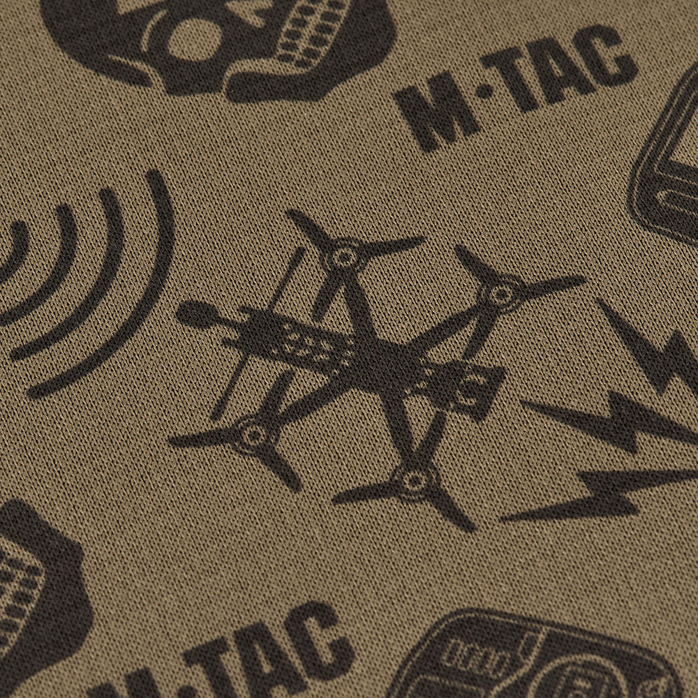M-TAC Microfleece Hals Damask Drone Mönster Tactical Outdoor Scarf Tan