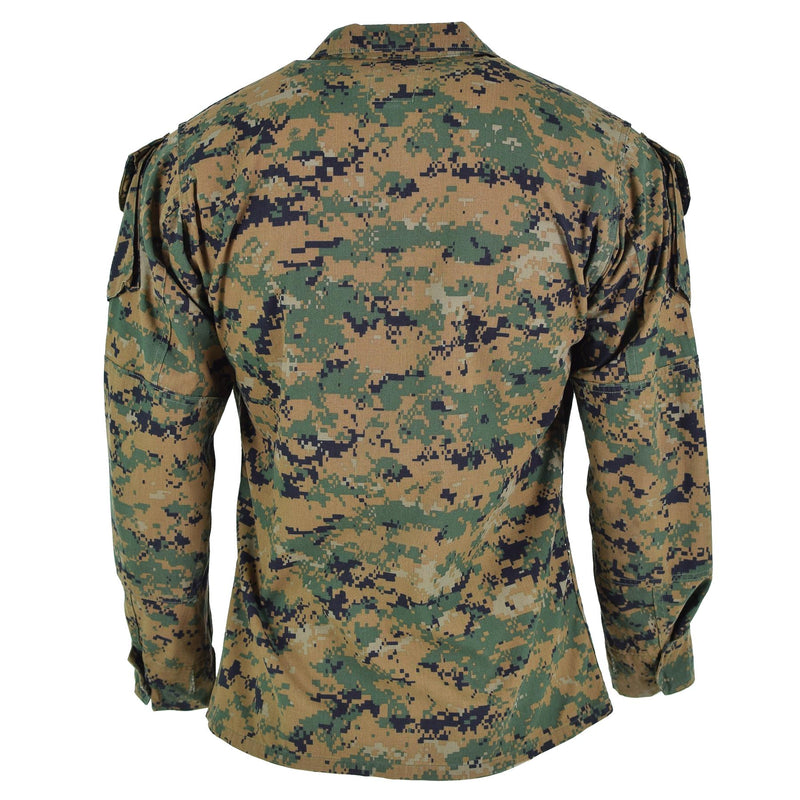 Original US Army Troops Jacket BDU Digital Woodland Camo Shirt Militär fråga