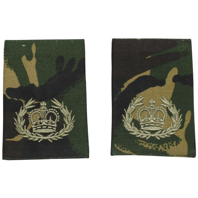 Äkta British Army Shoulder Loops Tyg Regimental Quartermaster Sergeant DMP