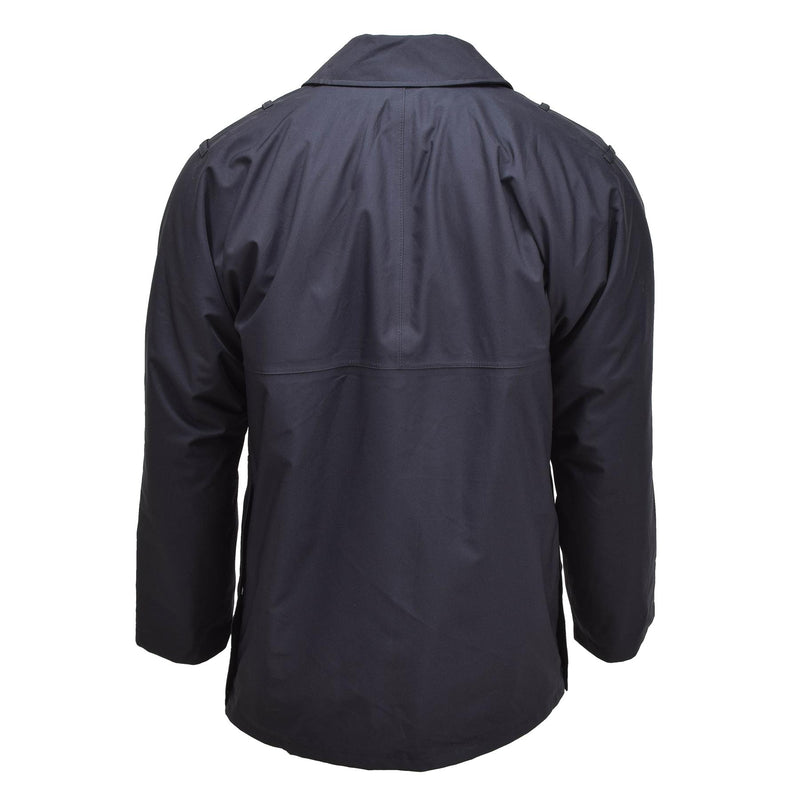 Original British Military Rain Jacket Police Solid Black Fode Waterproof Coat