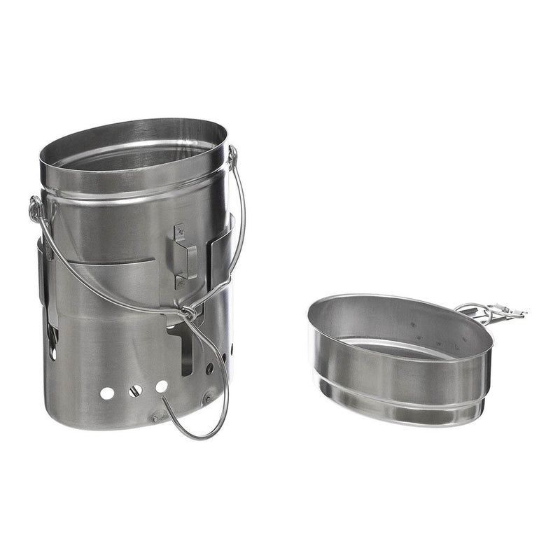 MFH Swedish Army Trangia Mess Kit Repro M40 Rostfritt stål 1.5L campingbrännare