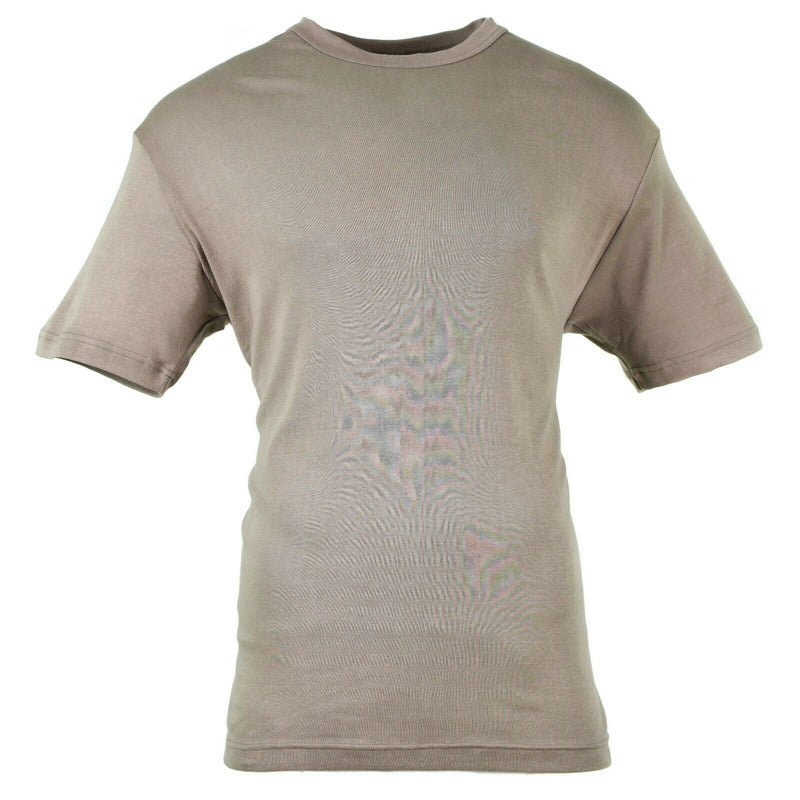 Äkta österrikiska armé t-shirt grå bomullsskjorta korta ärmar militär fråga ny