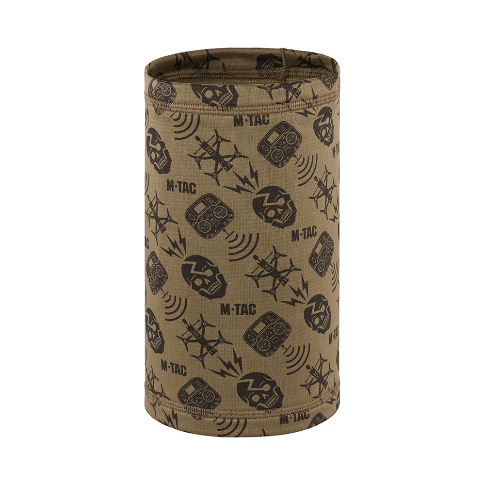 M-TAC Microfleece Hals Damask Drone Mönster Tactical Outdoor Scarf Tan