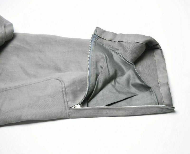 Äkta italienska arméomslag för militär grå övergripande jumpsuit zip-front ny