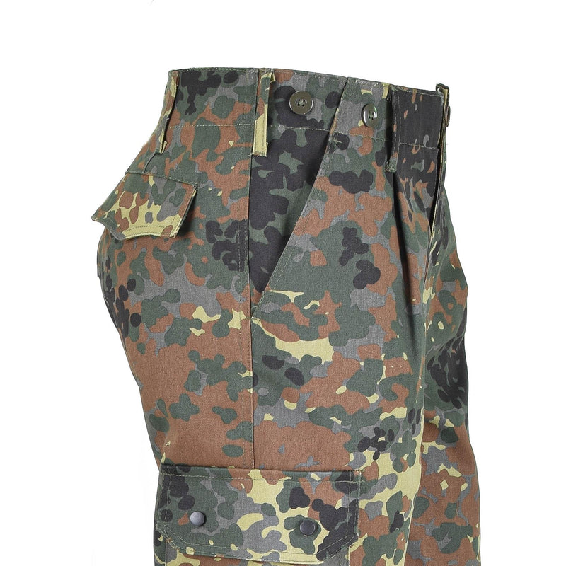 Mil-Tec Brand German Army Style Quality Flectarn Camo Regelbundna lastfältbyxor