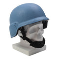 Original tysk militär Kevlar-hjälm Överskottshuvudbonad samlarobjekt UN Blue