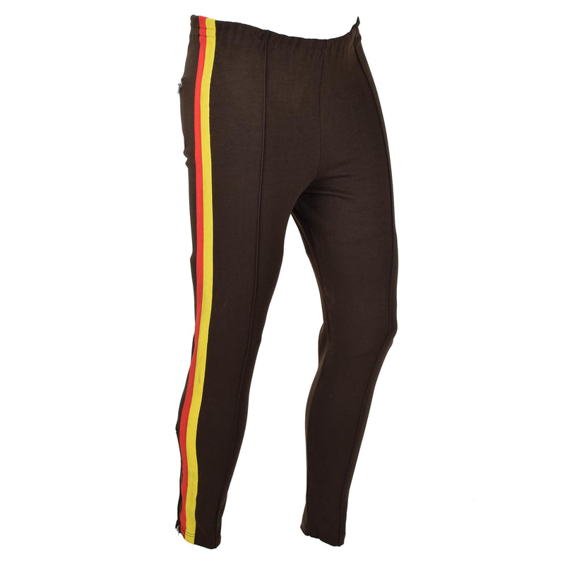 Original German Army NVA Brown Sports Sweatpants Training ActiveWear Byxor