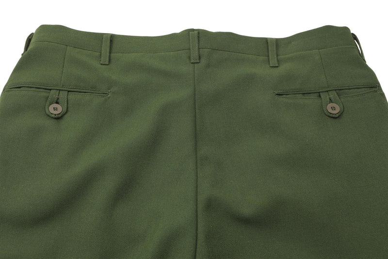 Original svenska militära formella byxor Grön veckad front stigbyxor nya