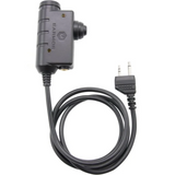 Earmor M51-MID PTT Adapter Midland Radio Headset Wired Tactical Gear Svart