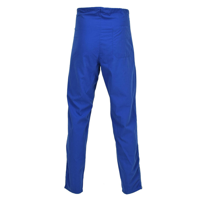Original Swedish Military Sweatpants Byxor Justerbart midjearbete bär blått