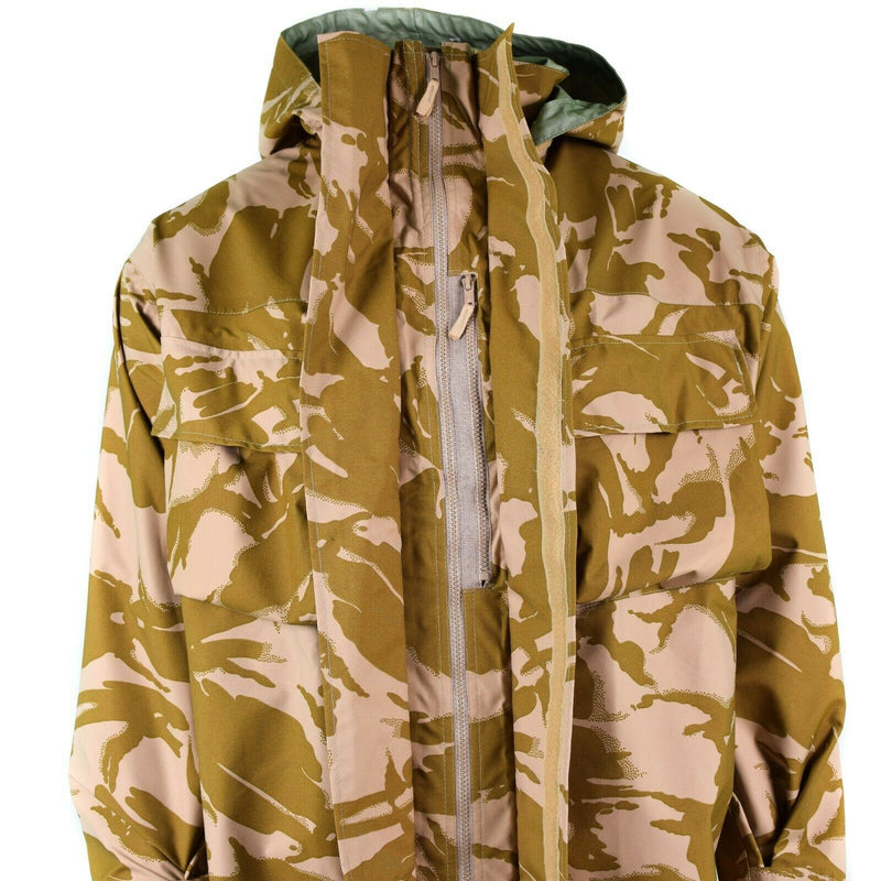 Äkine British Army Combat Jacket Desert Camo MVP Goretex Waterproof Rain New