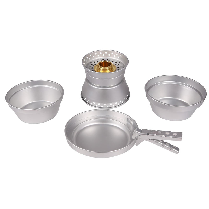 Mil-Tec Aluminium Cooking Spise Set Toming Cookware Compa Camping Pan Pot Bowl