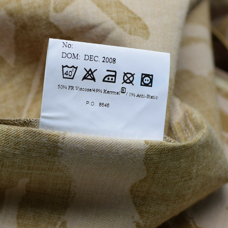 Original British Army Military Combat Desert Camo Jacket Fire Resistant Shirts