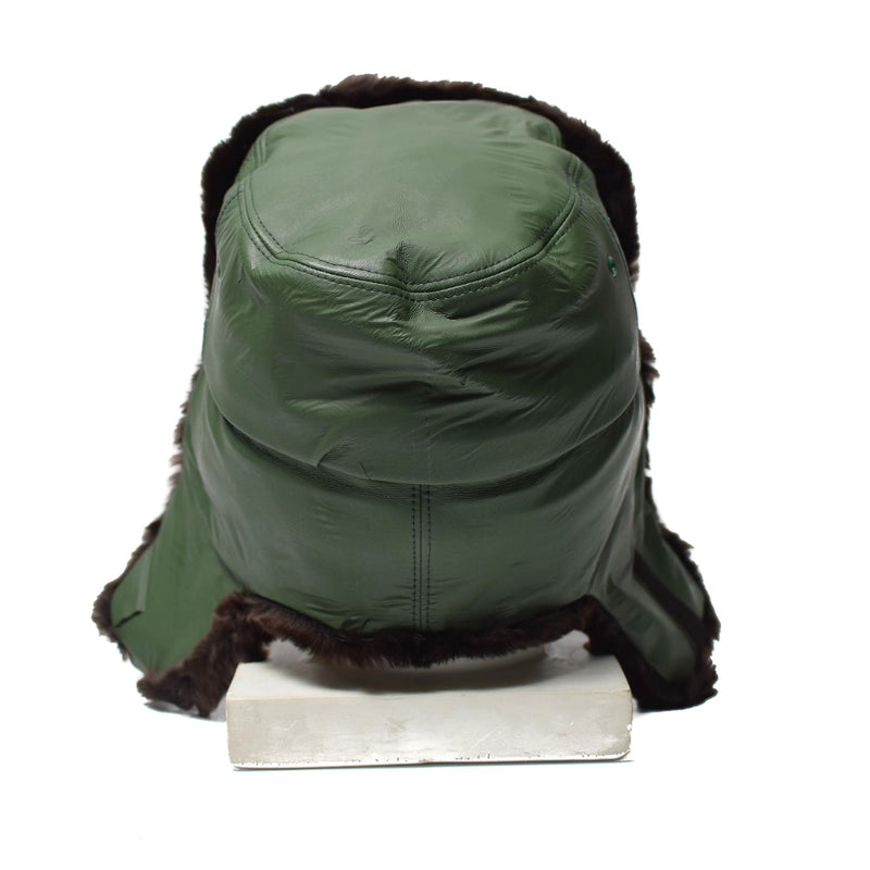 Original tysk polis varm vinterhatt kallt väder faux päls ushanka märke nytt