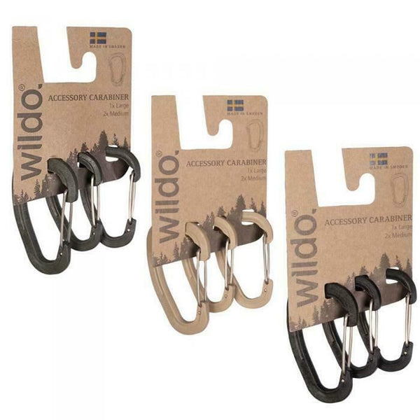 Äkta Wildo -tillbehör Carabiner Set Od 3st Lightweight Robust Clips