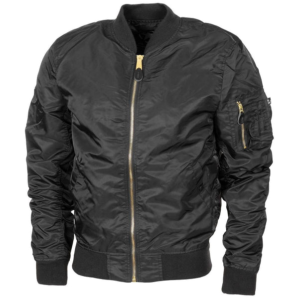 U.S. Military Style Jacket Airforces Crew Uniform Bomber Ma1 Windproof Black New