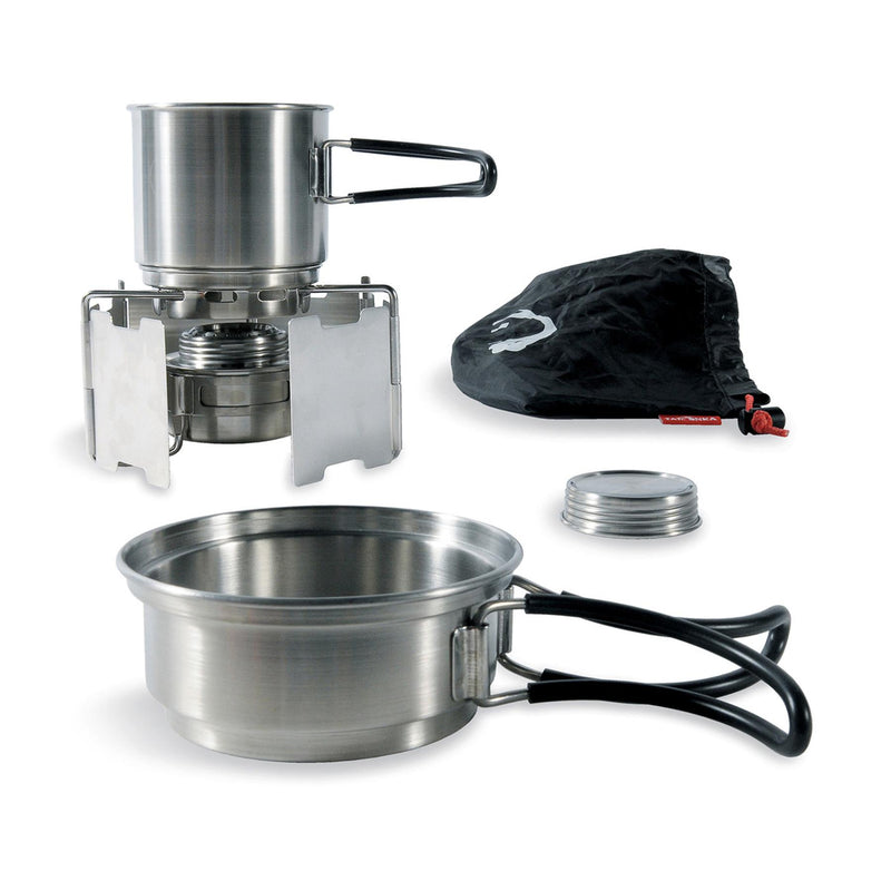 Tatonka Alkoholbrännare Set Set Outdoor Cooking Kit rostfritt stål Pot Stand