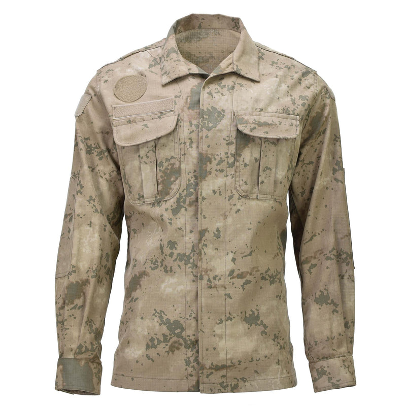 Äkta turkisk armé enhetlig jacka ripstop armerade armbågar M2018 camo