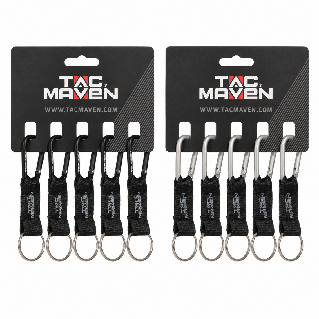 Pentagon Tactical 5mm aluminium karbinhake Clips 5 Pack Outdoor Camping Nyckelring