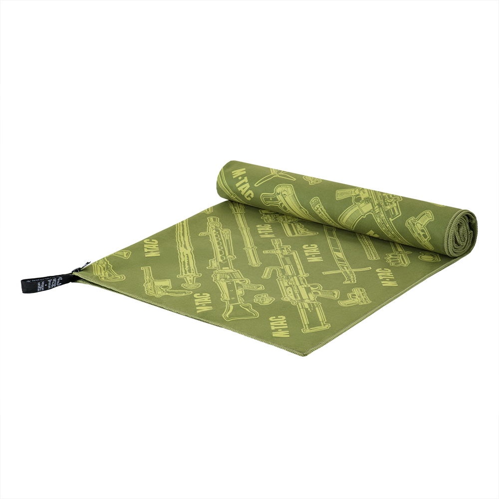 M-TAC Mikrofiberhandduk 150x75cm Snabbtorkande Utomhusresor Camping Grön