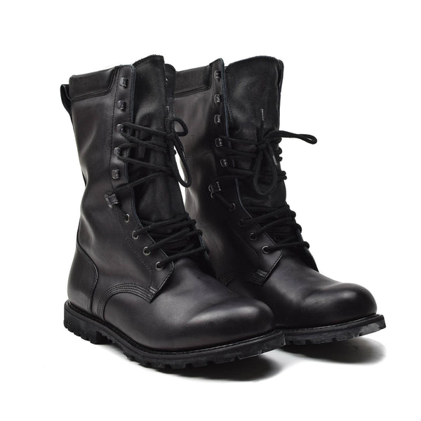 Original franska militära stövlar Vattentät äkta läder Mid Calf Army Footwear