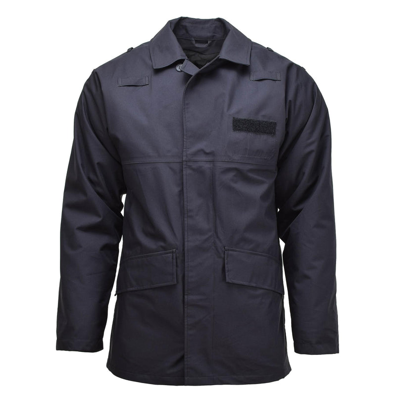 Original British Military Rain Jacket Police Solid Black Fode Waterproof Coat