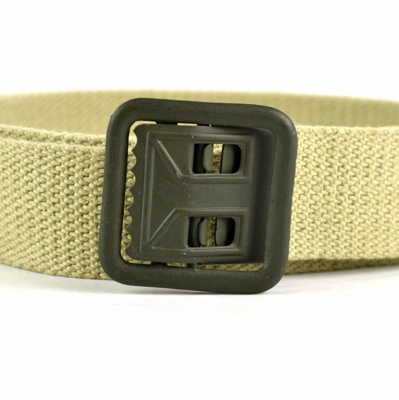 Äkta franska arméns militära dukbälte bälte armébyxor byxor sand khaki